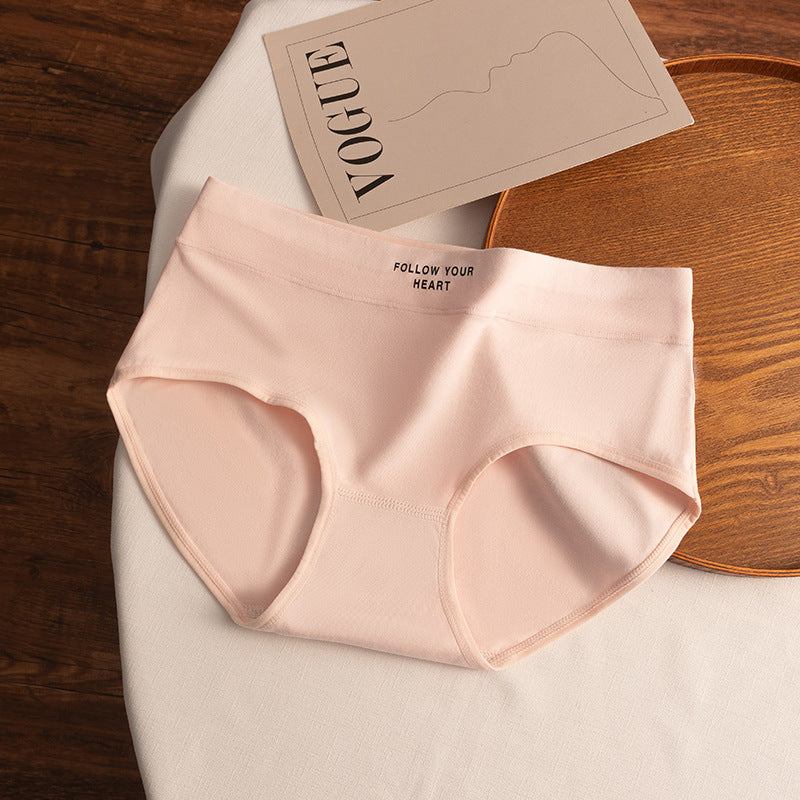 Printed Cotton Mid Waist Underwear Cotton Crotch - Chic Angle